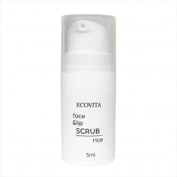 Скраб для обличчя та губ з рисовим порошком, мигдальною олією та пантенолом Face & lip scrub Ecovita