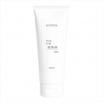 Скраб для обличчя та губ з рисовим порошком, мигдальною олією та пантенолом Face & lip scrub Ecovita