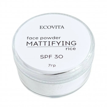 Мінеральна матувальна рисова пудра SPF 30 Face powder mattifying mineral Ecovita
