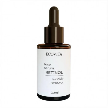 Сироватка для обличчя з ретинолом — омолодження, гладкість та вирівнювання тону Face serum retinol wrinkle renewal Ecovita
