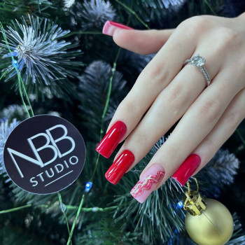 Новогодний маникюр, фото - Салон красоты Nbb Studio