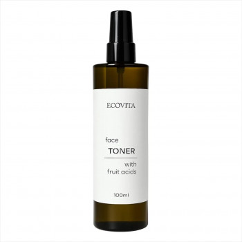 Тонік для обличчя з фруктовими кислотами AHA та пантенолом Face toner with fruit acids Ecovita