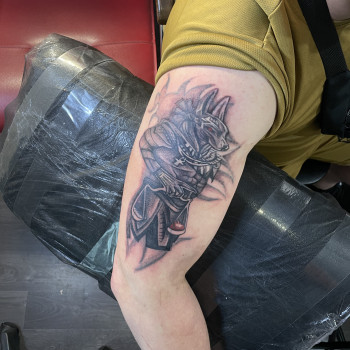 Тату перекриття графіка сфінкс