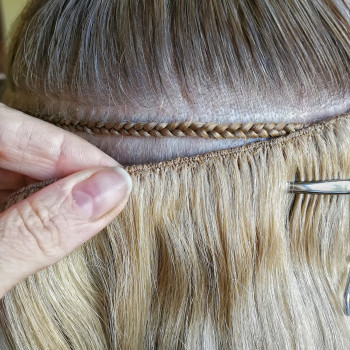 голливудское наращивание на косичку, трессовое наращивание, пришивание трессов