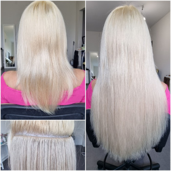 голливудское наращивание на косичку, трессовое наращивание, пришивание трессов