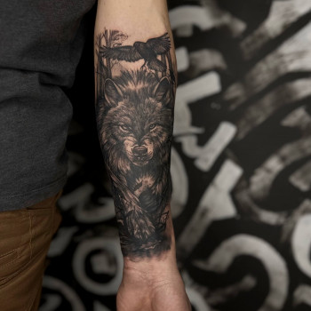 для хлопців, вовк, на передпліччі