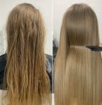 Кератинове вирівнювання волосся Organic keragen Салон красоты Hollywood Киев