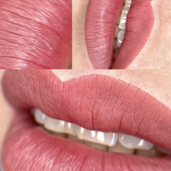 Перманентний макіяж губ. Матове профарбування