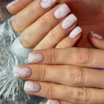 новорічний манікюр, манікюр зима, манікюр текстурний