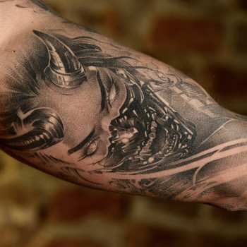 Хорор демон, фото - тату салон TATTOO LAMARCH