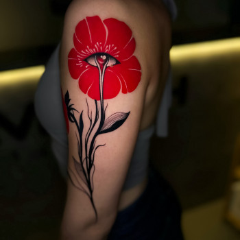 Тату око на плечі абстракція, фото - Тату салон TATTOO LAMARCH