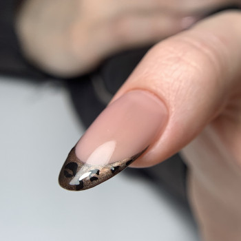 Маникюр с принтами френч, фото - Мастер маникюра Оксана Шалина