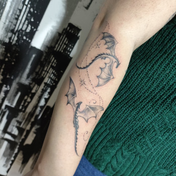 Дракон, фото - тату мастер Алена Мельник