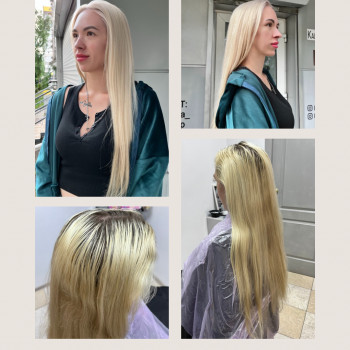 Висвітлення довгого коріння+тонування довжини+догляд