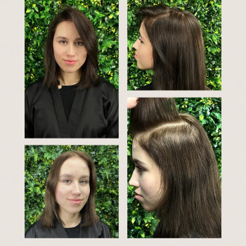 Тонування кислим гелевим барвником після домашнього фарбування, вирівнювання полотна