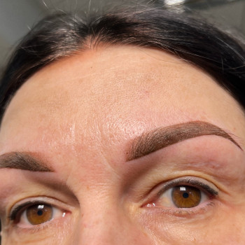 Перманент брів мінеральними пігментами.