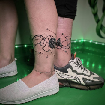 Парные, фото - тату мастер Людмила Сурченко