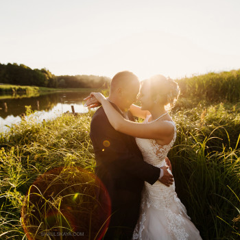 весільна фотосесія, фотосесія на заході сонця, весілля
