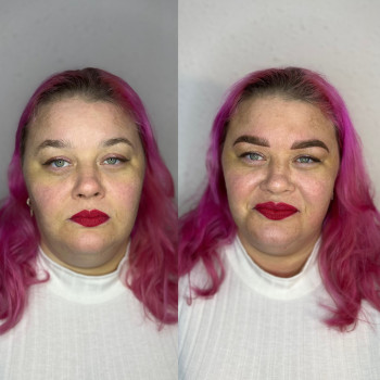 Перманент брів, одразу після процедури