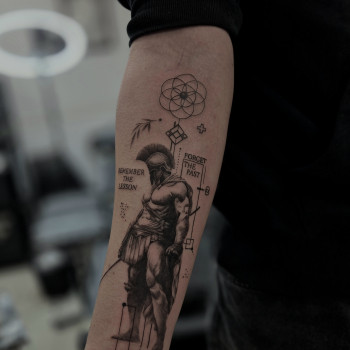 Тату мужские на руке предплечье, фото - Тату мастер Ірина Собко