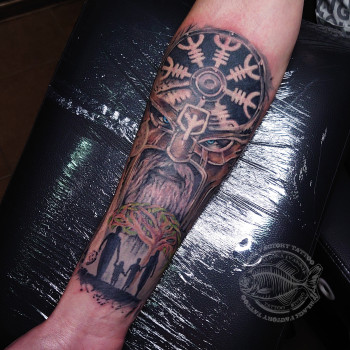 Тату на предплечье скандинавские, фото - Тату мастер Алёна Иванник