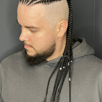 Чоловічі брейди + оформлення бороди + камуфлювання бороди