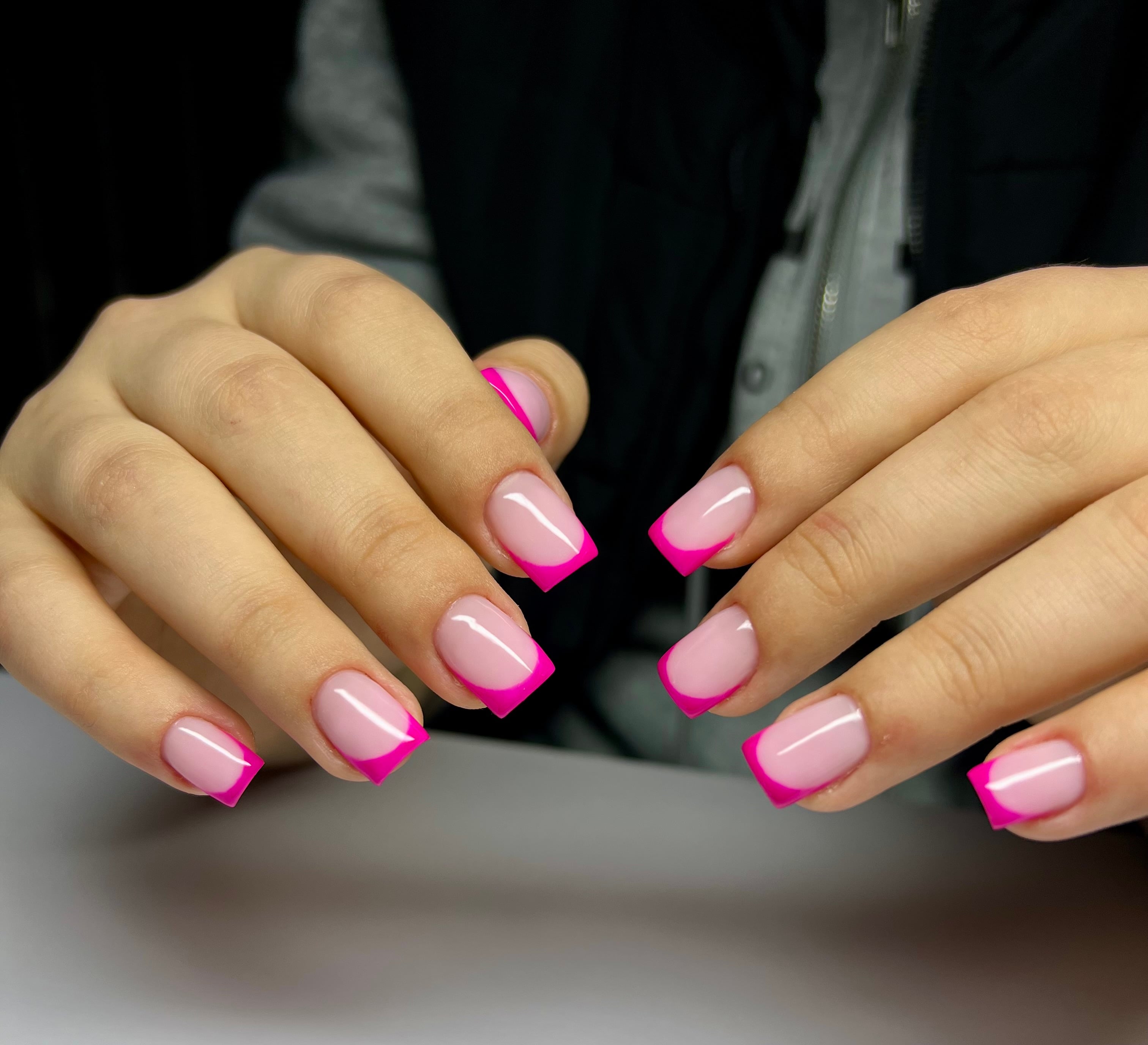 Французький манікюр рожевий молочний, фото - Майстер манікюру Юлія Калінкіна