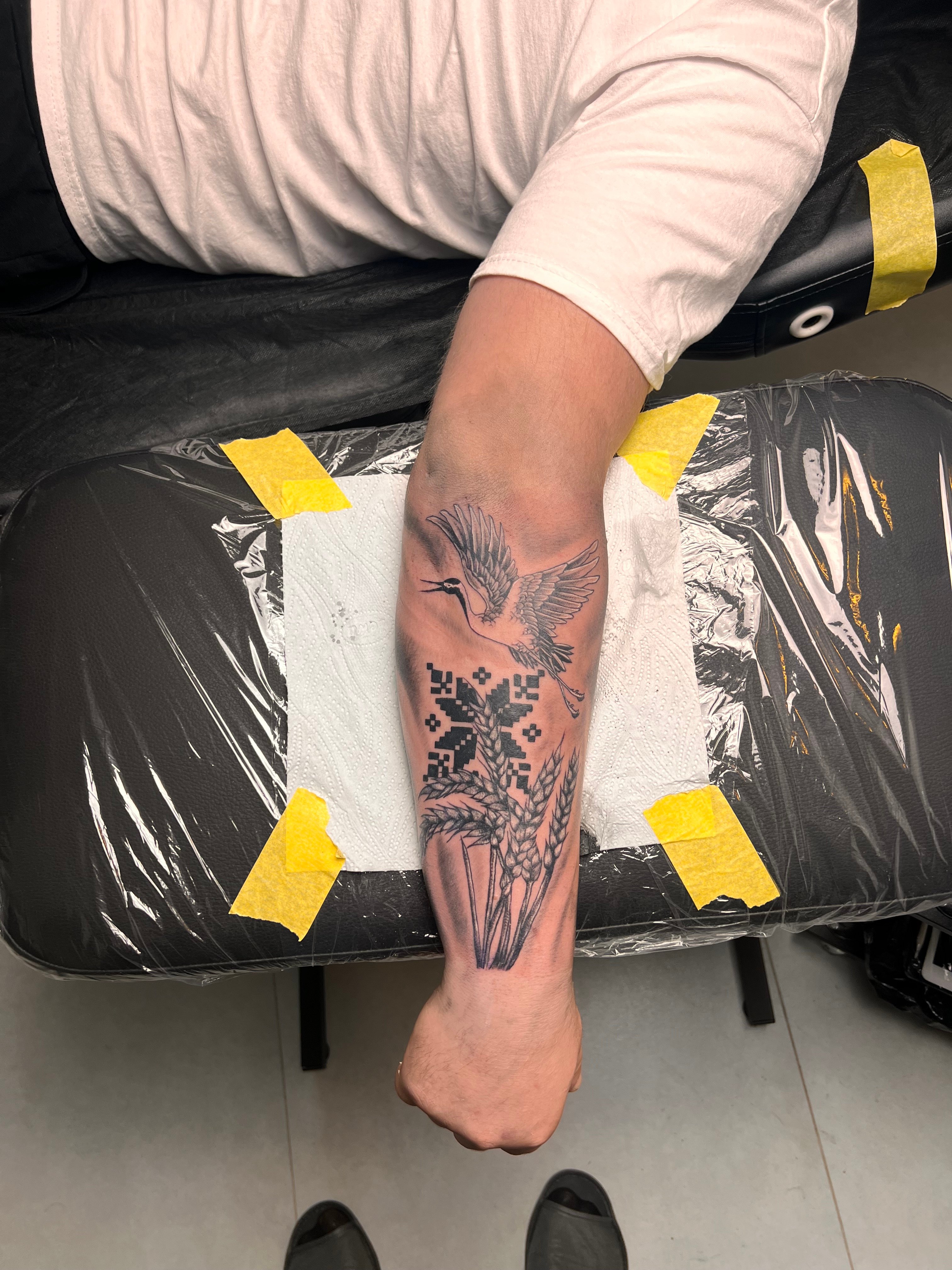 Орнаментал птах українська символіка, фото - Тату майстер Олег Николаевич