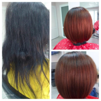 Короткая женская стрижка боб-каре сессон, фото - Парикмахер Олександра Кавлак