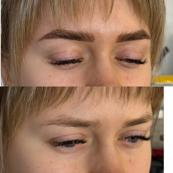 корекція + фарбування брів