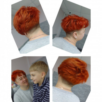 Стрижка пикси стрижки для круглого лица андеркат, фото - Парикмахер Олександра Кавлак