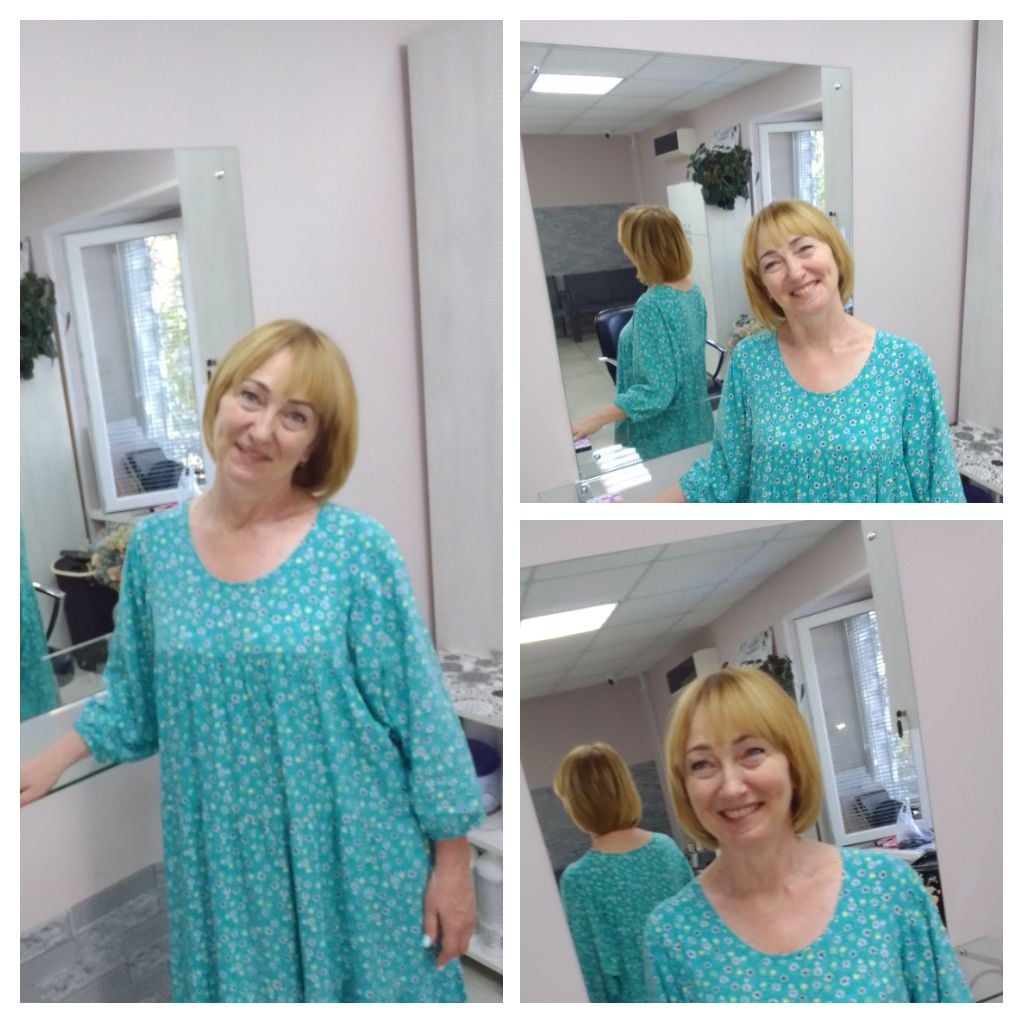 Стрижка каре короткая женская стрижки для круглого лица, фото - Парикмахер Олександра Кавлак