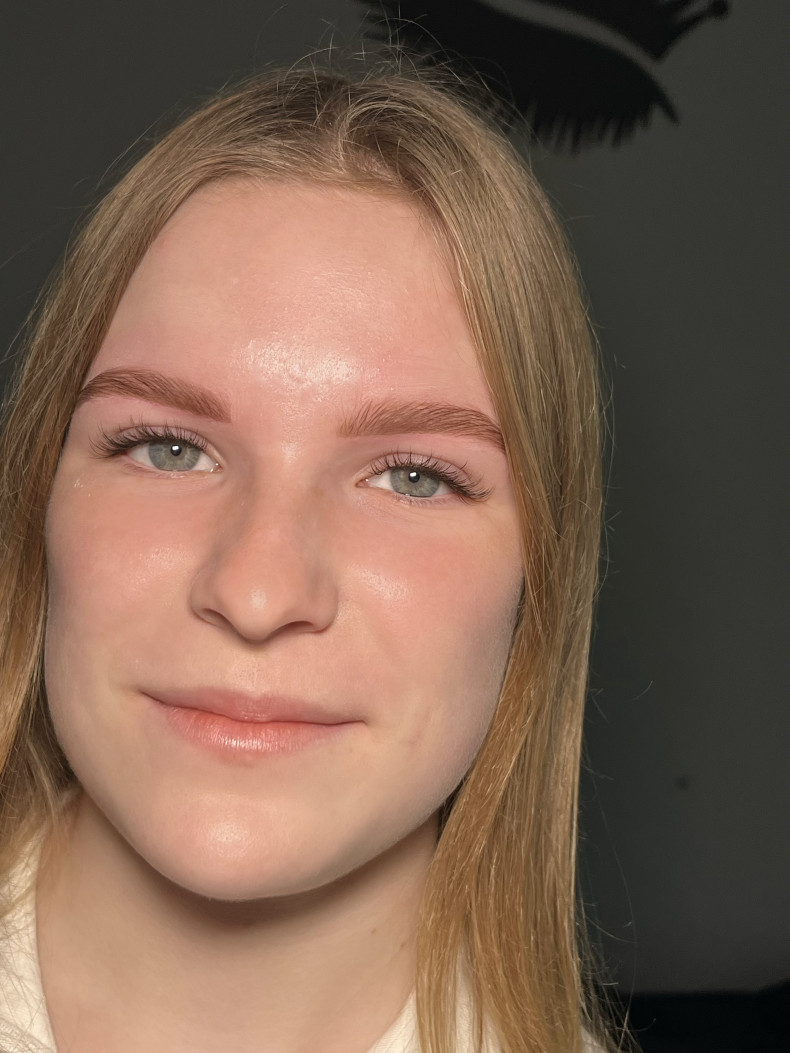 Нарощення вій в ефекті туші + фарбування та корекція брів, фото - Лэшмейкер Юлія Миркун