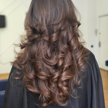 Стрижка каскад на длинные волосы укладка, фото - Парикмахер Кристина Лебедева