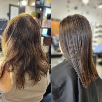 Стрижка на середнє волосся жіноча укладка, фото - Перукар Христина Лебедєва