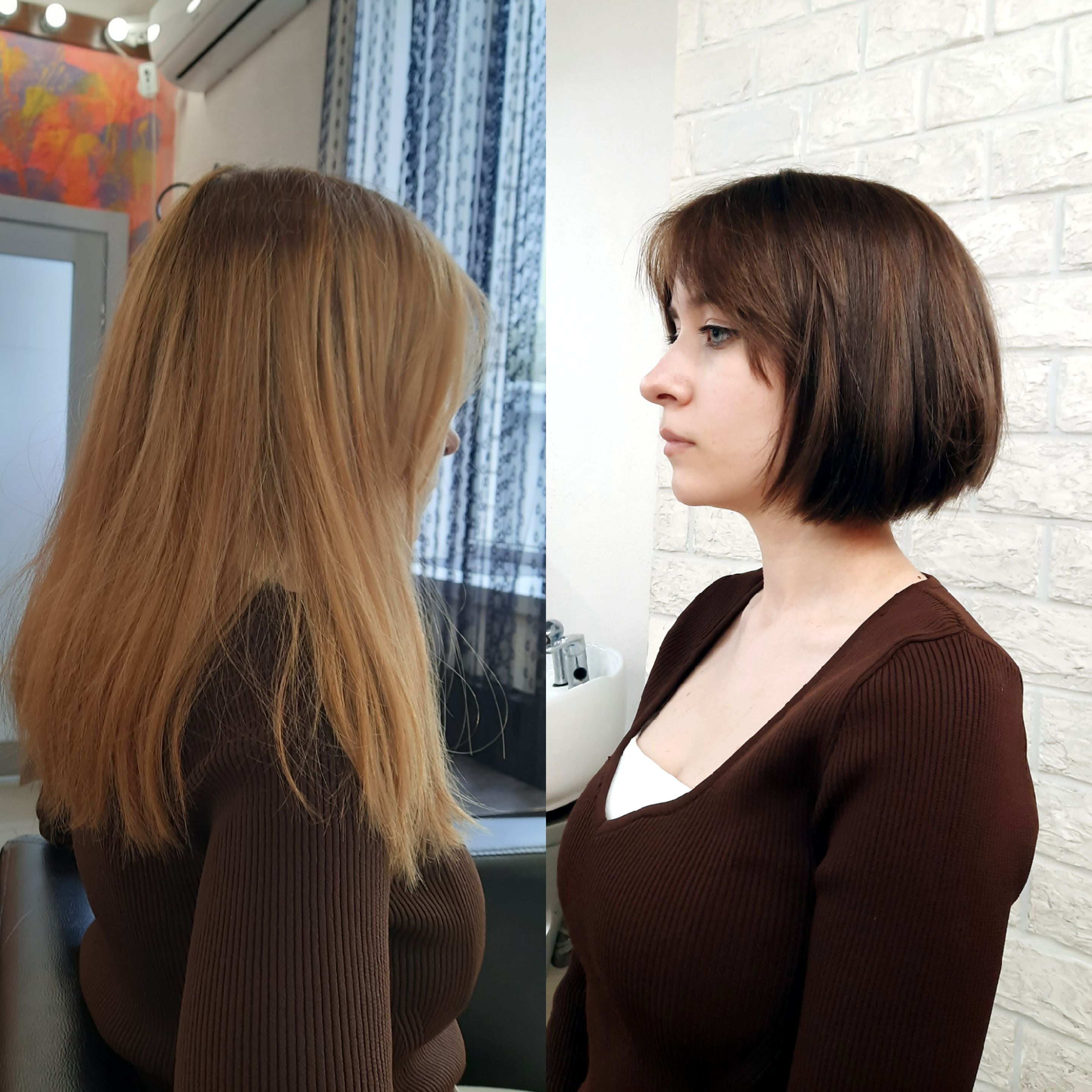 Стрижка каре жіноча з чолкою, фото - Перукар Христина Лебедєва