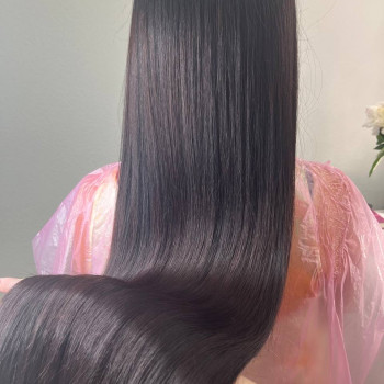 Укладка на довге волосся кератинове вирівнювання, фото - Салон краси Lady's City