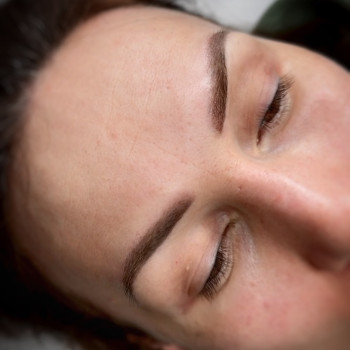 Перманент брів, щільне напилення