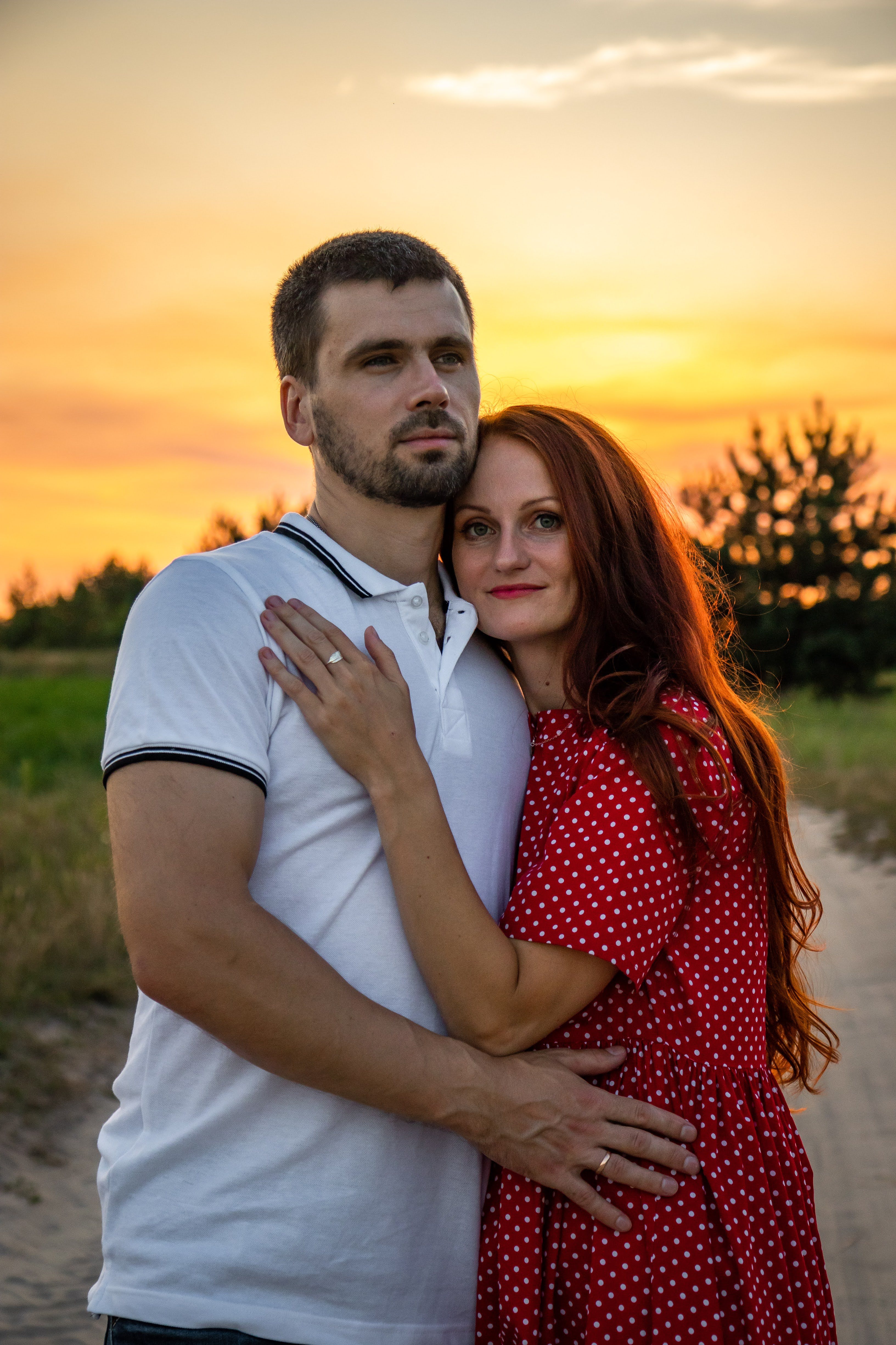 Фотосессия на природе пары закате, фото - Фотограф Надежда Струлёва