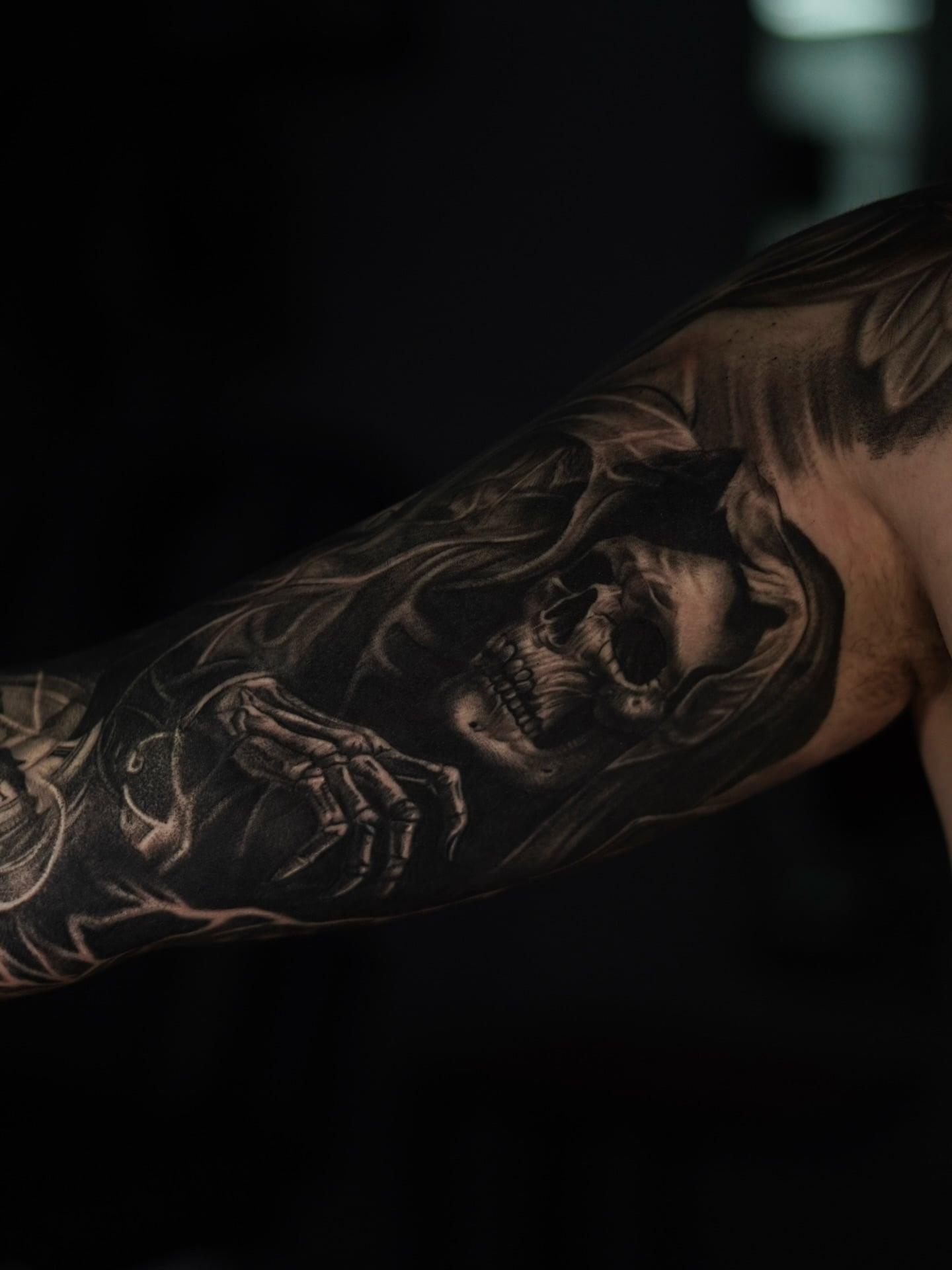 Для хлопців рукав череп, фото - Тату салон TATTOO LAMARCH