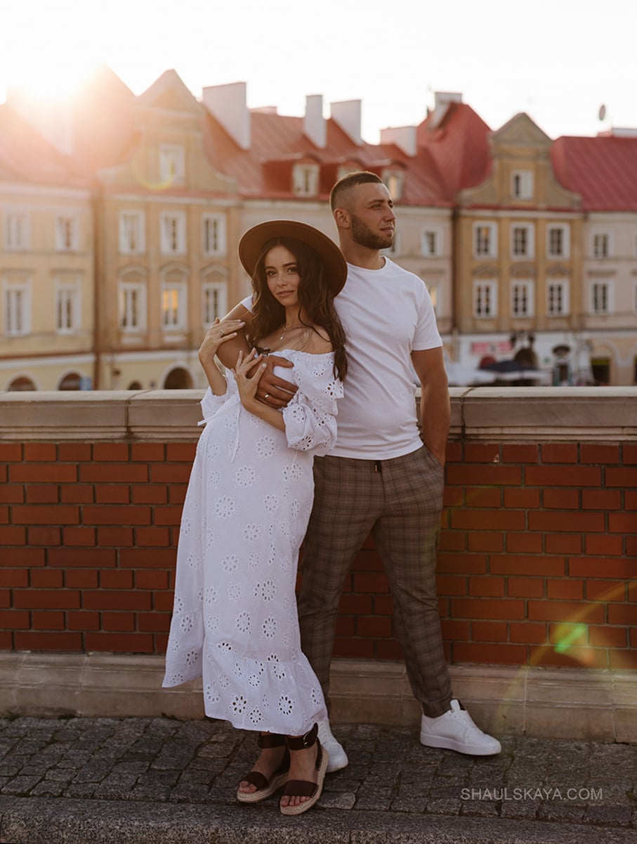 Фотосессия беременности на природе пары, фото - Свадебный фотограф Анна Шаульская