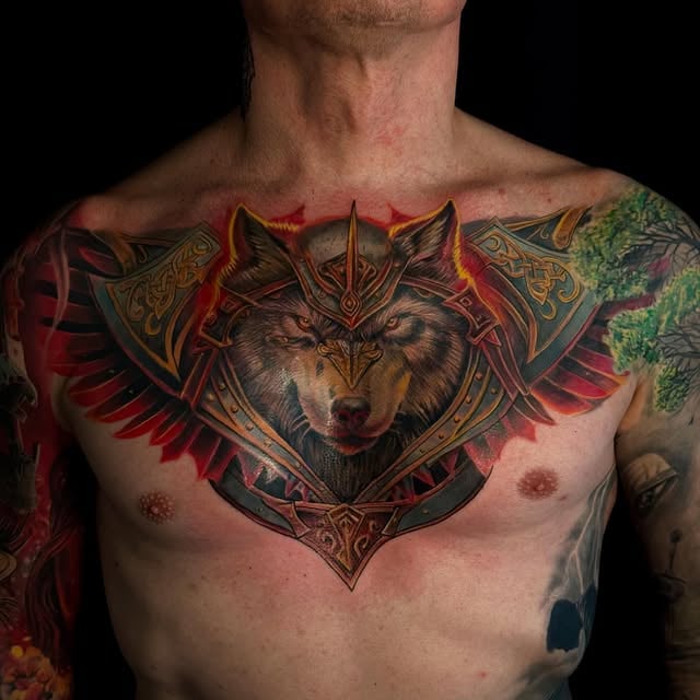Для хлопців вовк кольорові, фото - Тату салон TATTOO LAMARCH