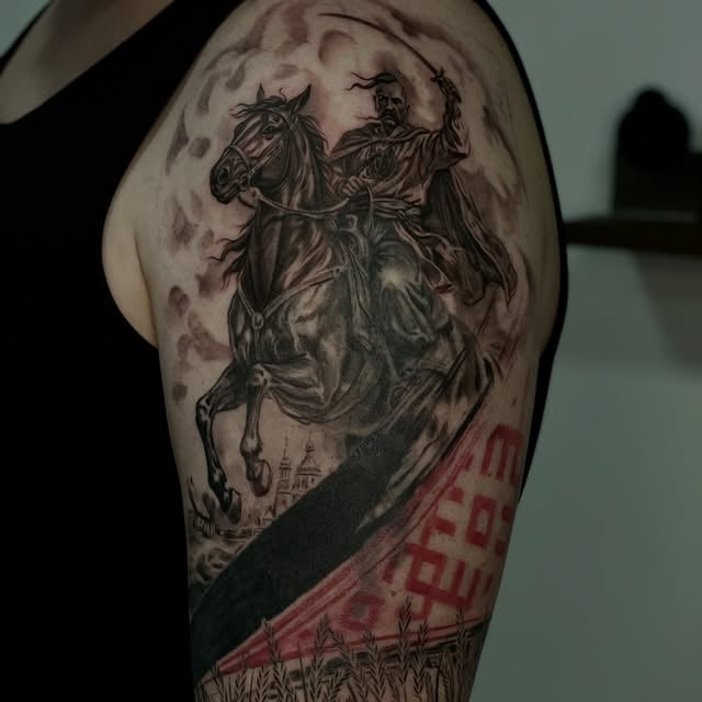 Для хлопців на плечі рукав, фото - Тату салон TATTOO LAMARCH