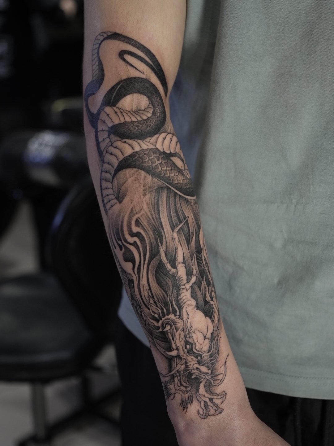 Мужские на предплечье рукав, фото - Тату салон TATTOO LAMARCH