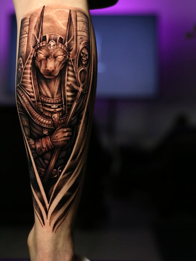 На нозі череп реалізм, фото - Тату салон TATTOO LAMARCH