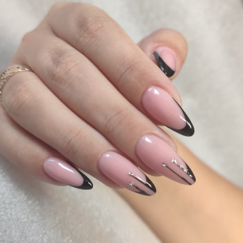 Френч маникюр стильный богатый, фото - Мастер маникюра Эвелина Соколова