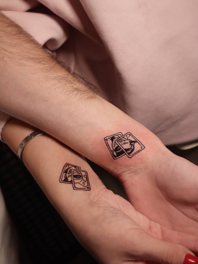 Парные мини для мужа и жены, фото - Тату салон TATTOO LAMARCH
