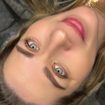 Пудровые брови перманент бровей пудровое напыление, фото - Мастер татуажа Дана