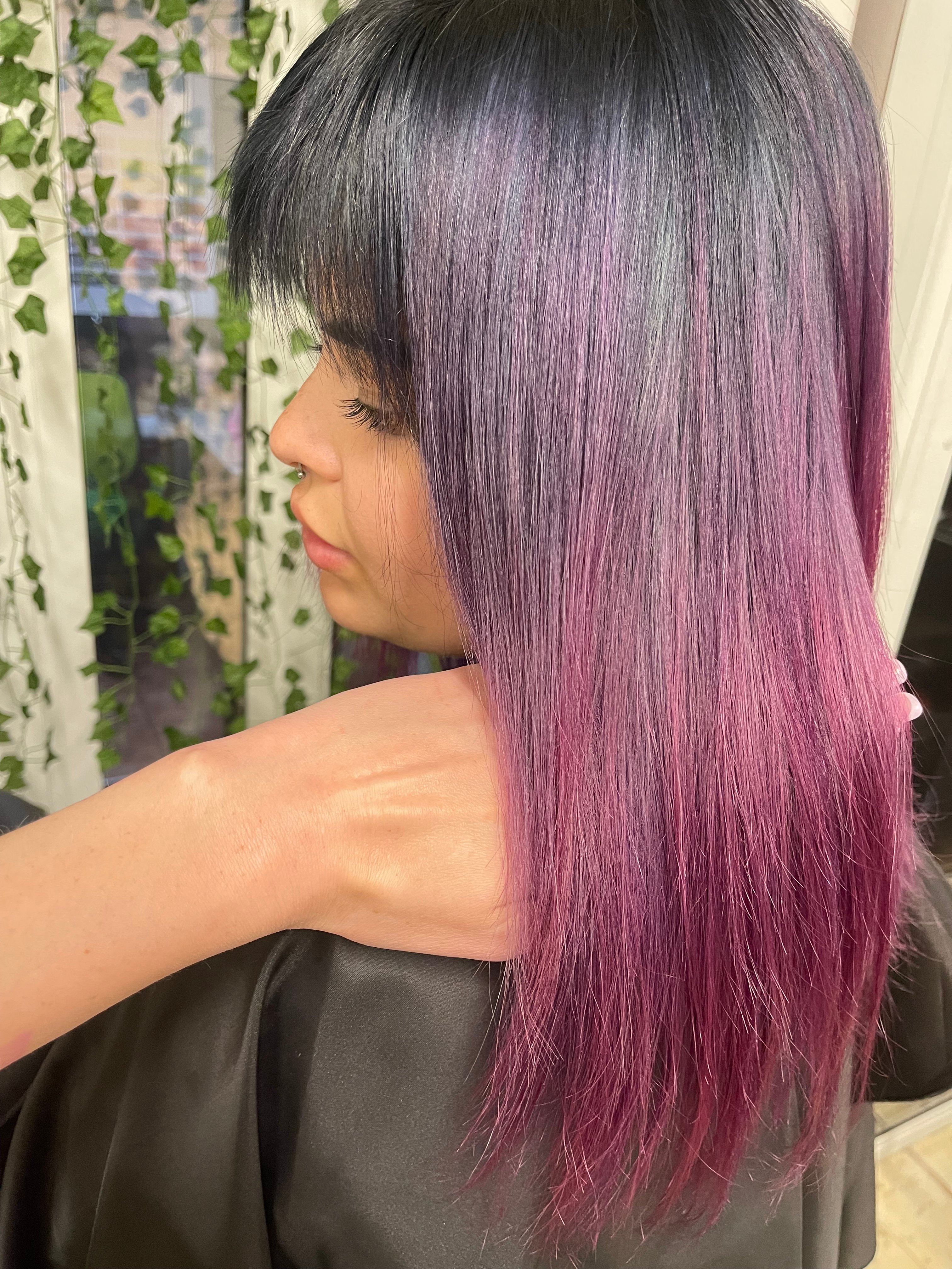 Скрытое окрашивание растяжка цвета колорирование, фото - Парикмахер Анна Олейникова