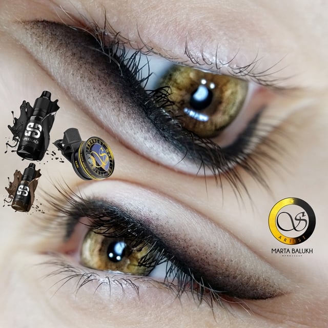 Перманентный макияж век татуаж стрелка с растушевкой, фото - Мастер татуажа Марта Балух